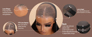 Perruque humain hair ondulée Brune tendance moyennes Qualité