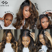 Perruque humain hair ondulée Brune tendance moyennes Qualité