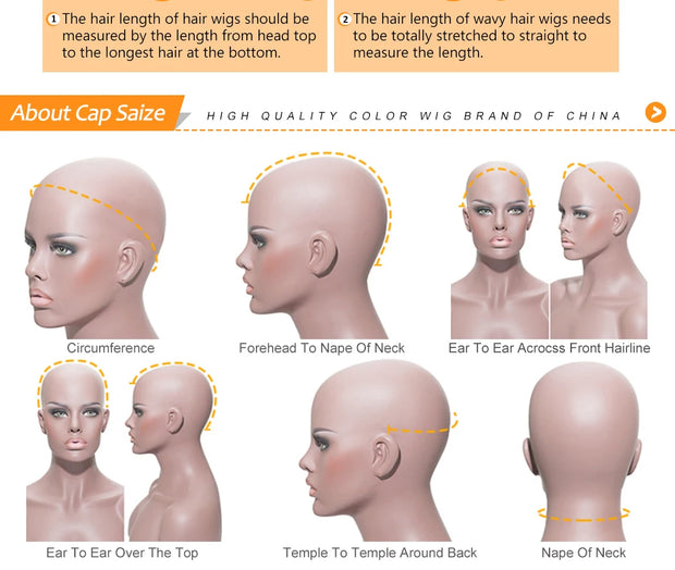 Perruques Body Wave Human Hair SPECIFICATIONs Bases Material