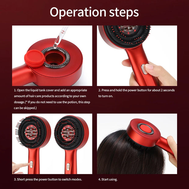 Masssages Comb Red Light Therapy Hair Follicle Comb Features