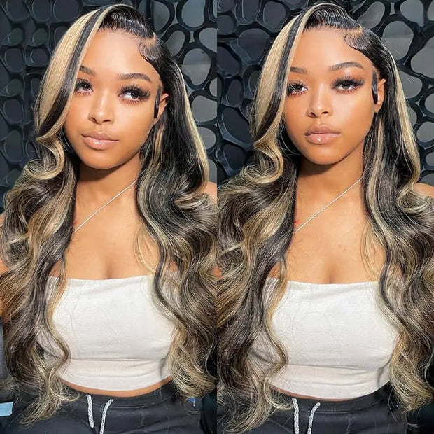 Perruque Lace Frontal Ombre Blonde Lace Front Wigs Suitables