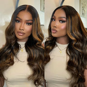 Perruque humain hair ondulée Brune tendance moyennes Qualité
