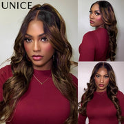 Perruque humain hair ondulée Brune tendance moyennes Qualité