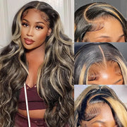 Perruque Lace Frontal Ombre Blonde Lace Front Wigs Suitables