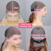 Perruque Lace Frontal Wig Ondulée Blondes de cheveux humains
