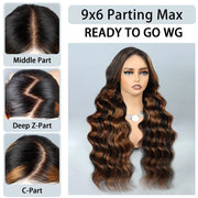 Perruques ondulée sans colle Taille moyennes Qualité cheveux
