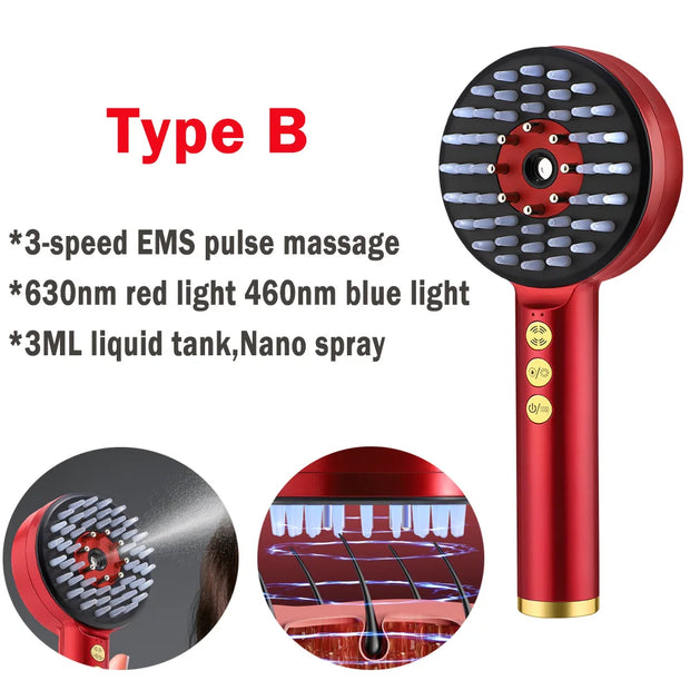 Masssages Comb Red Light Therapy Hair Follicle Comb Features