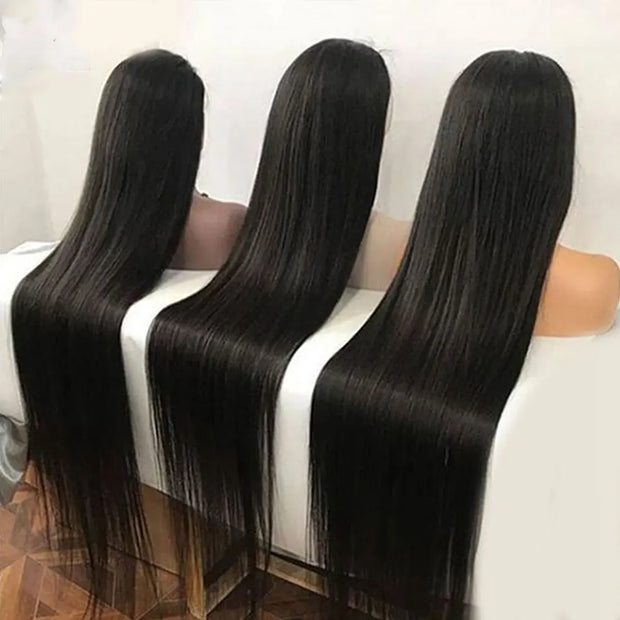 Straight Human Hair Lace Frontal Wig Brazilian même cheveux 