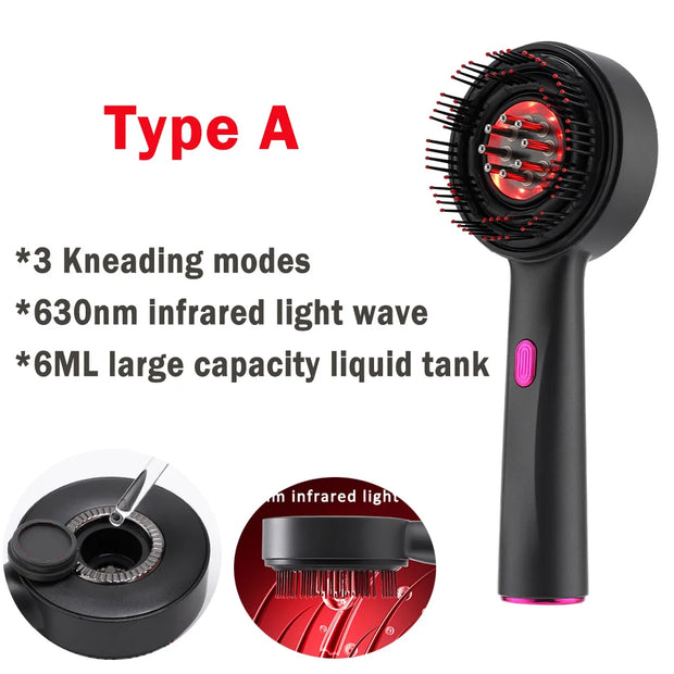 Masssages Comb Red Light Therapy Hair Follicle Comb Features
