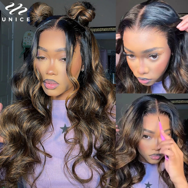 Perruque humain hair ondulée Brune tendance moyennes Qualité
