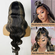 Perruque Lace Frontal Ombre Blonde Lace Front Wigs Suitables