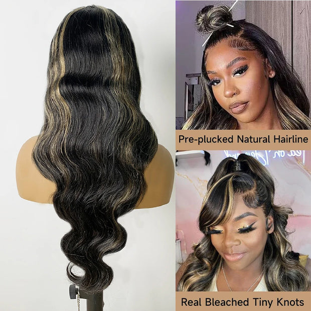 Perruque Lace Frontal Ombre Blonde Lace Front Wigs Suitables