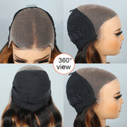 Perruques ondulée sans colle Taille moyennes Qualité cheveux