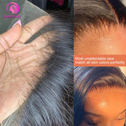 Straight Human Hair Lace Frontal Wig Brazilian même cheveux 
