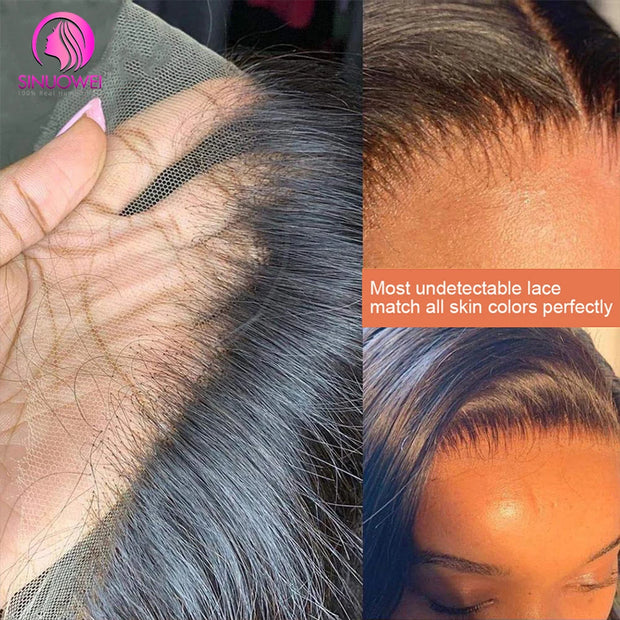 Straight Human Hair Lace Frontal Wig Brazilian même cheveux 