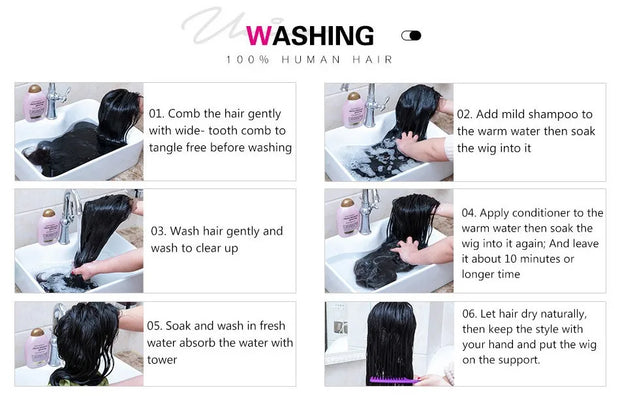 Perruque humain hair ondulée Brune tendance moyennes Qualité