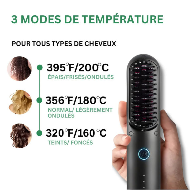 Brosses liseuse de cheveux brillants et sans frisottis Grâce