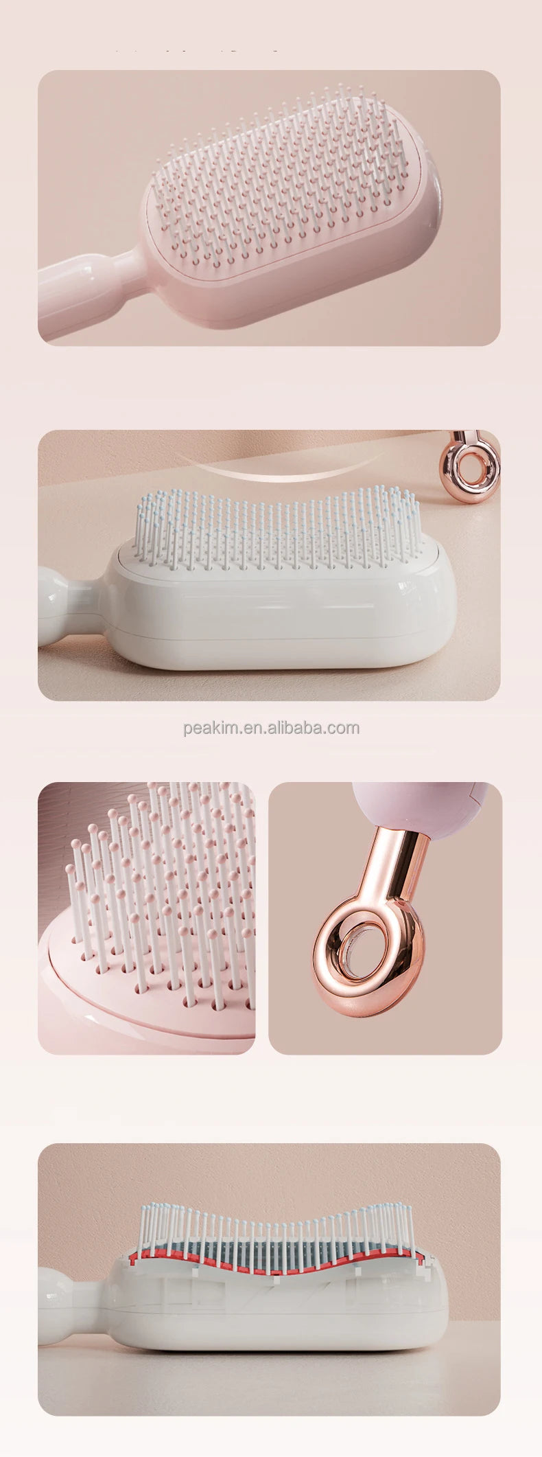 Peigne à cheveux rétractable
