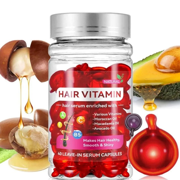 capsule d'Huile de Vitamine DArgan pour des cheveux sublimés