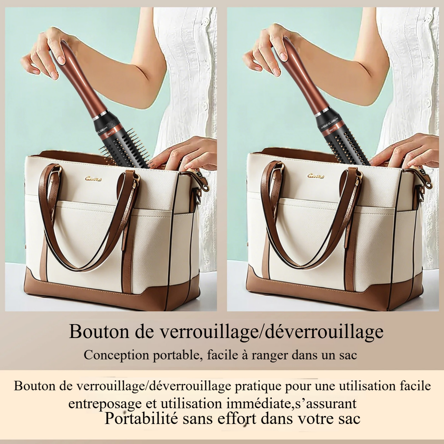 Brosse à Cheveux Démêlante avec Poils Rétractables