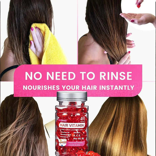capsule d'Huile de Vitamine DArgan pour des cheveux sublimés