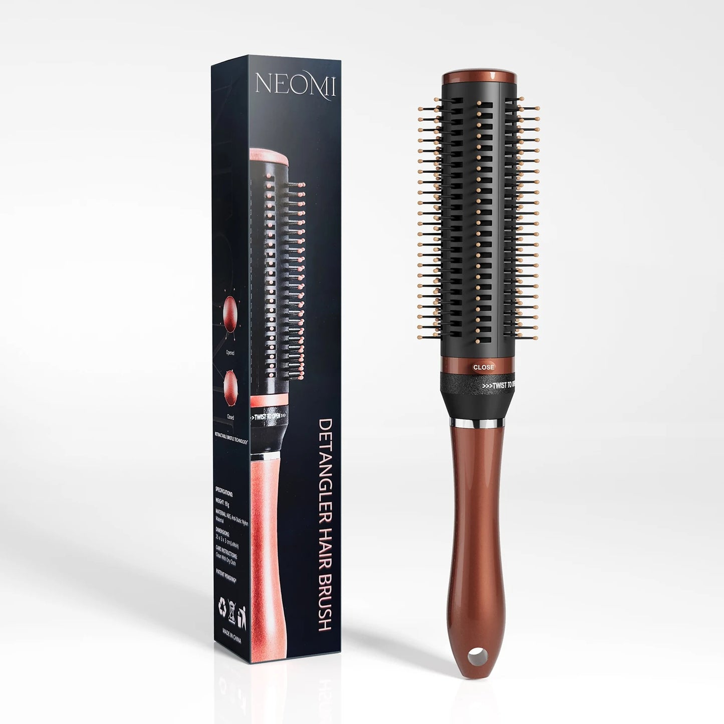 Brosse à Cheveux Démêlante avec Poils Rétractables